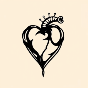 Blackwork Heart Tattoo