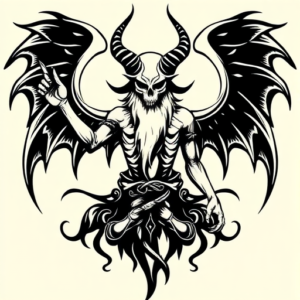 Blackwork Hecate Tattoo