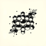 Blackwork Honeycomb Tattoo