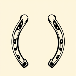 Blackwork Horseshoe Tattoo