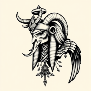 Blackwork Horus Tattoo