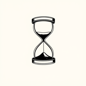 Blackwork Hourglass Tattoo