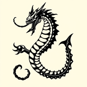 Blackwork Hydra Tattoo