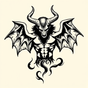 Blackwork Incubus Tattoo