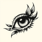 Blackwork Iris Tattoo