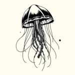 Blackwork Jellyfish Tattoo