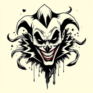 Blackwork Joker Tattoo