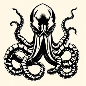 Blackwork Kraken Tattoo