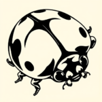 Blackwork Ladybug Tattoo