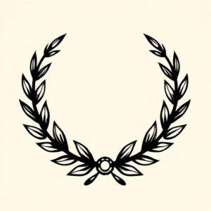 Blackwork Laurel Tattoo