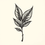 Blackwork Leaf Tattoo