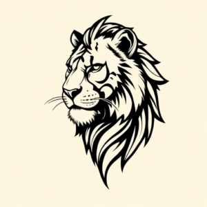 Blackwork Leo Tattoo