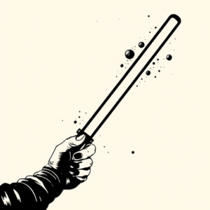 Blackwork Lightsaber Tattoo