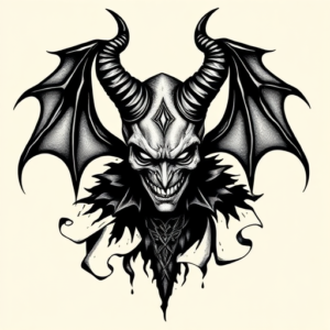 Blackwork Maleficent Tattoo