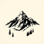 Blackwork Mountain Tattoo