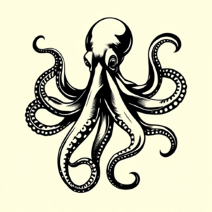 Blackwork Octopus Tattoo
