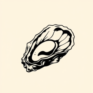 Blackwork Oyster Tattoo