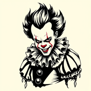 Blackwork Pennywise Tattoo