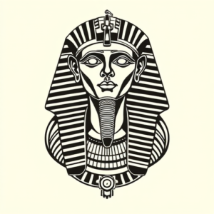 Blackwork Pharaoh Tattoo