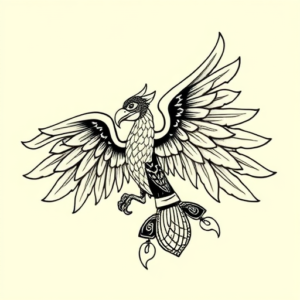 Blackwork Quetzalcoatl Tattoo
