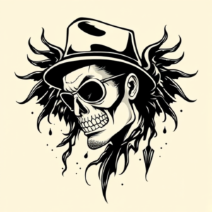 Blackwork Rockstar Tattoo