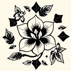 Blackwork Sampaguita Tattoo
