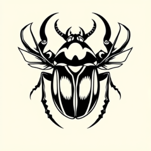 Blackwork Scarab Tattoo