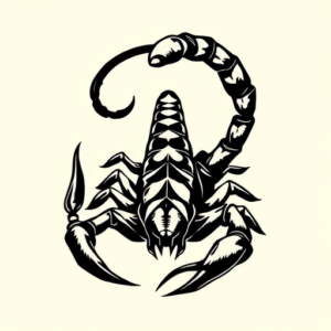 Blackwork Scorpio Tattoo