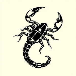 Blackwork Scorpion Tattoo