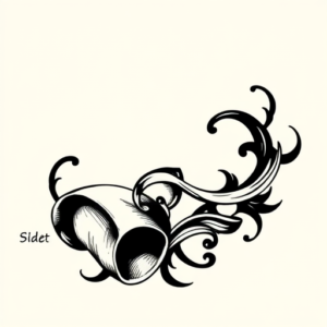 Blackwork Scroll Tattoo