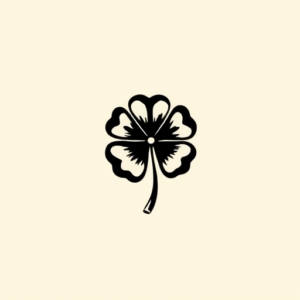 Blackwork Shamrock Tattoo