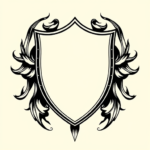 Blackwork Shield Tattoo