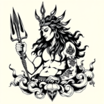 Blackwork Shiva Tattoo