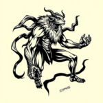 Blackwork Sisyphus Tattoo