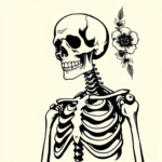 Blackwork Skeleton Tattoo