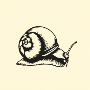 Blackwork Snail Tattoo