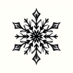 Blackwork Snowflake Tattoo