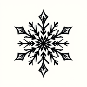 Blackwork Snowflake Tattoo