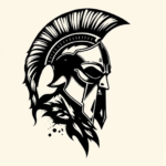 Blackwork Spartan Tattoo