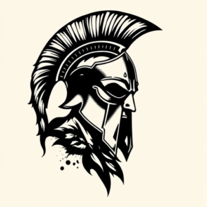 Blackwork Spartan Tattoo