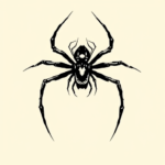 Blackwork Spider Tattoo
