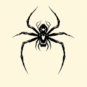 Blackwork Spider Tattoo