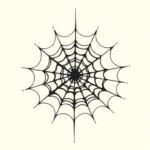 Blackwork Spiderweb Tattoo