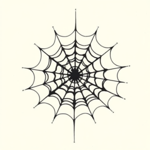 Blackwork Spiderweb Tattoo