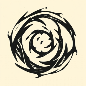 Blackwork Spiral Tattoo