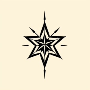Blackwork Star Tattoo