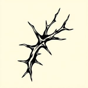 Blackwork Thorn Tattoo