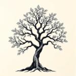 Blackwork Tree Tattoo