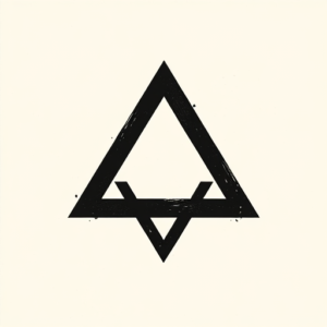 Blackwork Triangle Tattoo