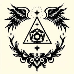 Blackwork Trinity Tattoo
